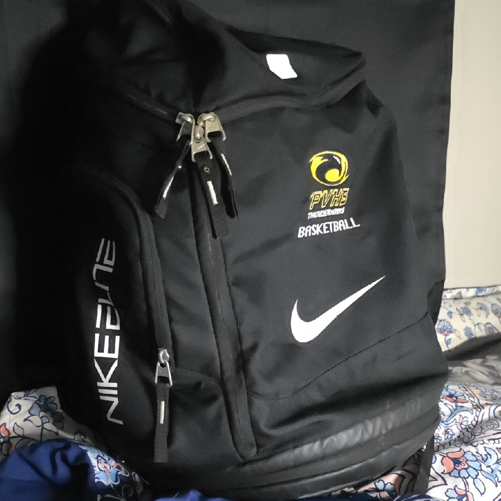 Nike Hoop Elite Max Air Backpack Black White Thunderhawks PVHS Logo - Picture 2 of 11